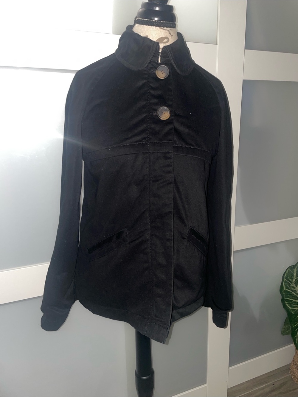 Old Navy Black Utility Button-Front Jacket
